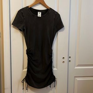 VS Pink T-shirt ruched mini dress distressed grey